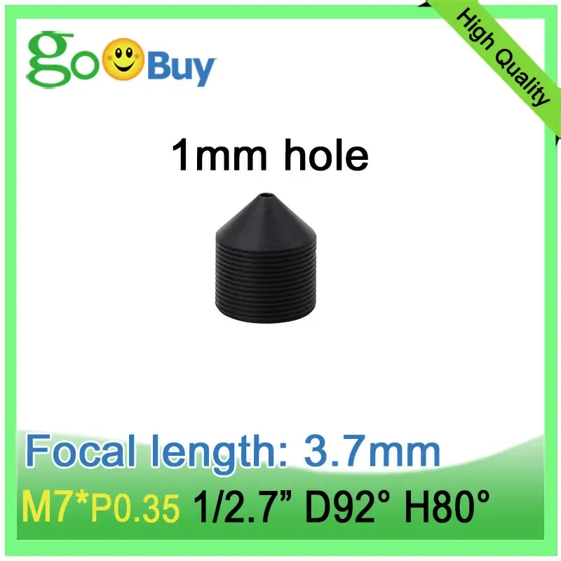 Filtres M7 EFL 3,7 mm Pinhole Lens with 1 mm Sharp Hole 2MP HD pour Mini CCTV Camera Micropore M7 Ping Hole HD M7 Mini Lens