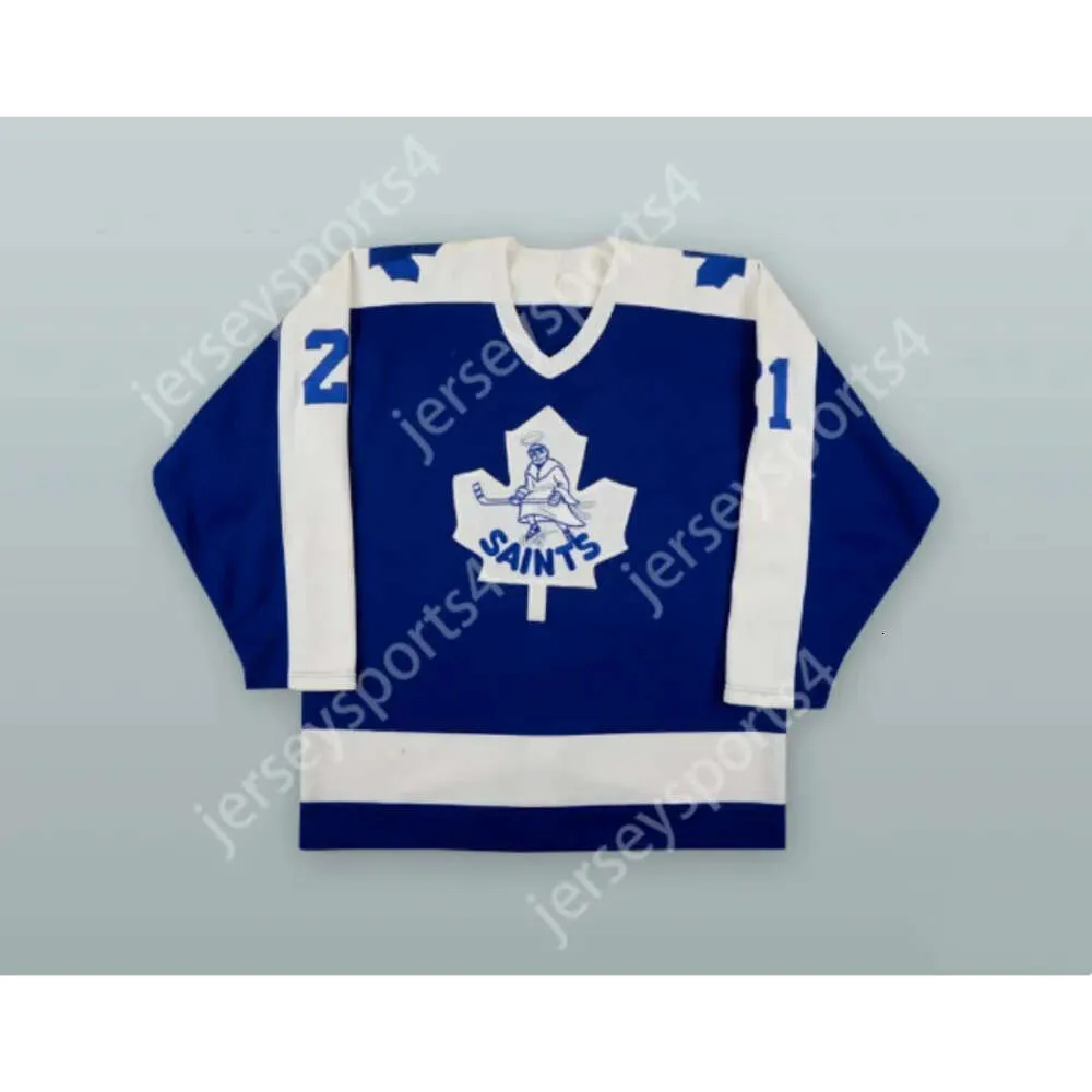 GDSIR CUSTOM DAVE ALLISON 21 Newmarket Saints Blue Hockey Jersey Nouveau Top Ed S-M-L-XL-XXL-3XL-4XL-5XL-6XL