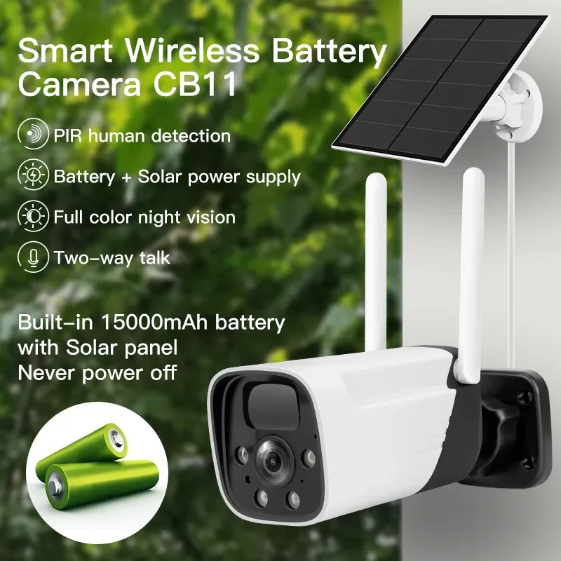 Camera's vstarcam new2mp slimme draadloze zonne -batterij lowpower beveiligingscamera's full color night visie consumptie smart home telefoon app