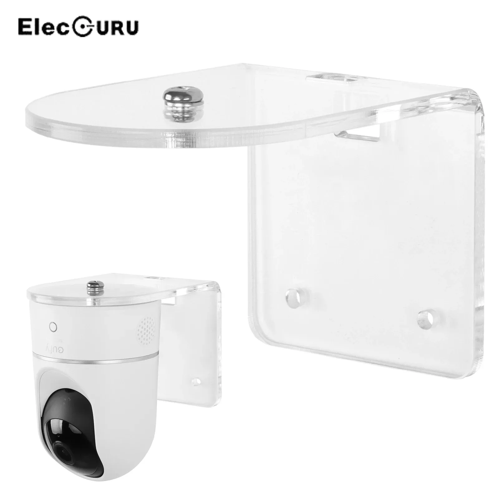 Accesorios Soporte de soporte transparente acrílico para Eufy Indoorcam P24 Cámara de seguridad Soporte de montaje de pared invisible