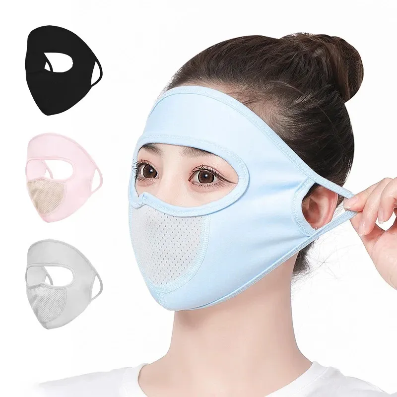 Zonnebrandcrème Face Mask UV Bescherming Outdoor Sportfietsen Rijden Wandelen Balaclava Zomer Zomeradformatie Women Volledig cover 240401