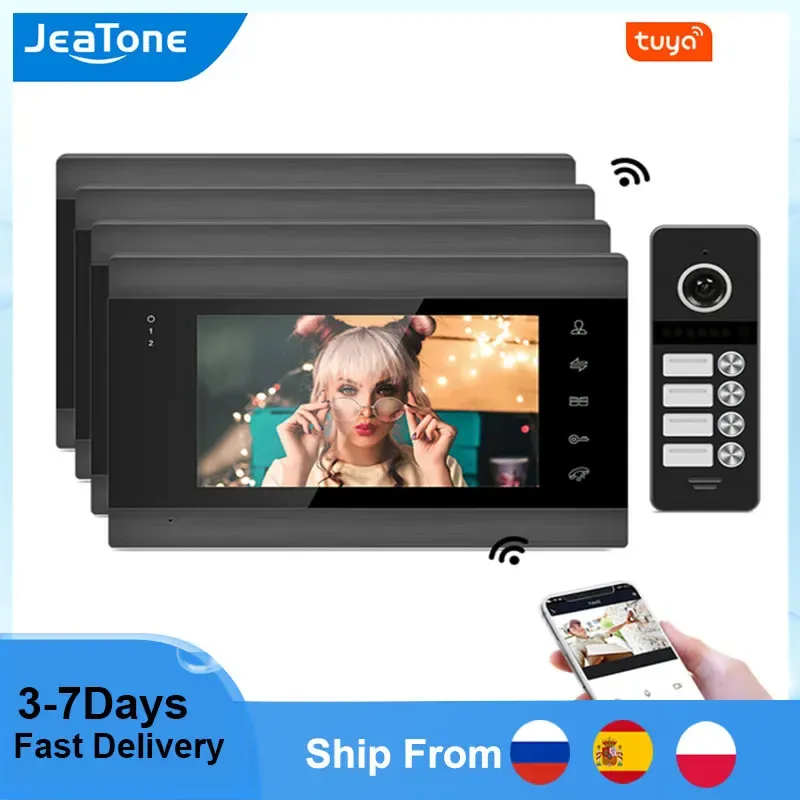 Intercomo Jeatone WiFi Intercom Smart Tuya App Video Cell para MultiaPartments com Intercom Remote Control em casa privada