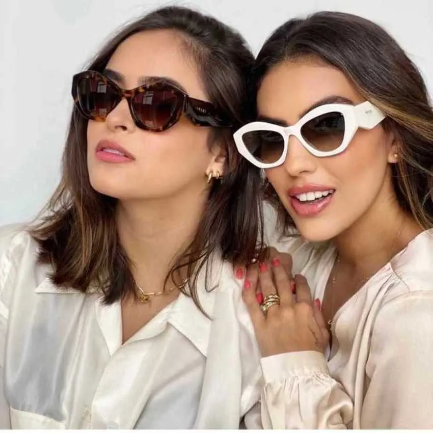 Hoogwaardige modieuze nieuwe luxe designer P Familie's nieuwe kattenoog voor vrouwen in straatfotografie dezelfde 07ys zonnebrillen worden geleverd met brilbanden