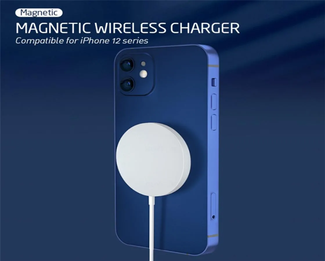 Chargeur Qi magnétique en aluminium pour iPhone 1212 Mini12 Pro12 Pro MAX MAGNETINE WIRESS Chargeur 15W Drop de chargement rapide 7441482