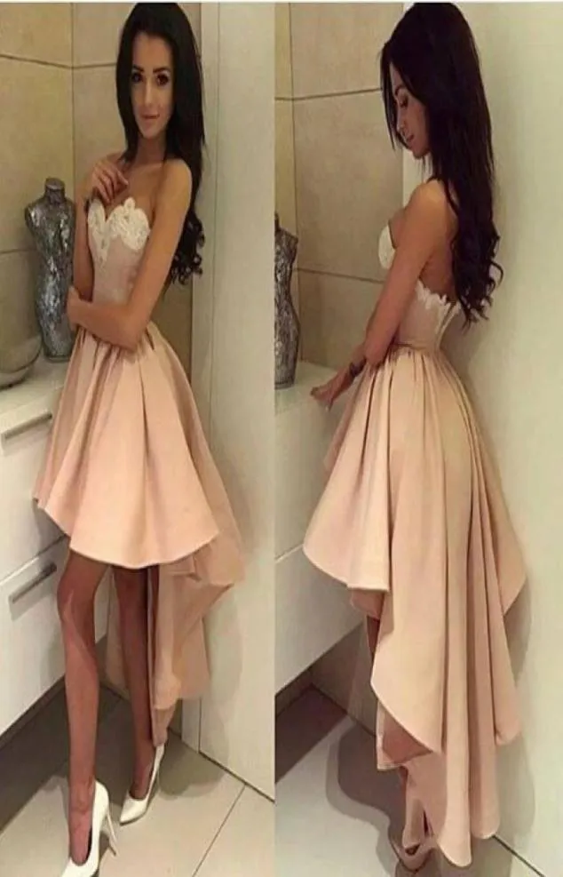 2017 Moderner Schatz Spitze High Cocktail -Kleider billiger ärmellose Ballkleid kurze Heimkehrkleider Sommer Mode Girls Par6907041