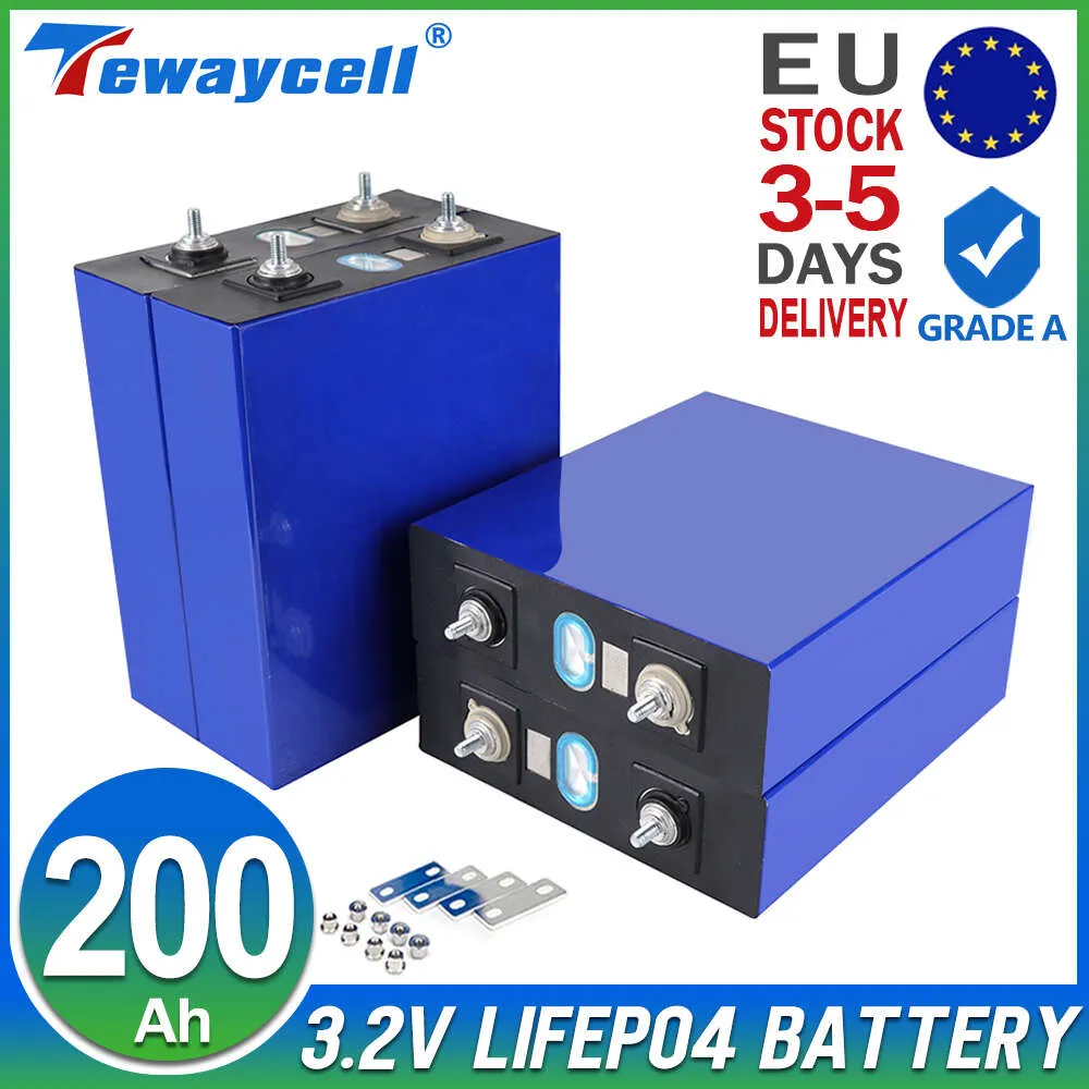 Grade A 3,2 V 200AH Lifepo4 Batterie Diy 12V 24V 48V 202AH PACK RECHARGable PACK POUR RV BAPAL GOLL CART SOLARD STOCKAGE SYSTÈME