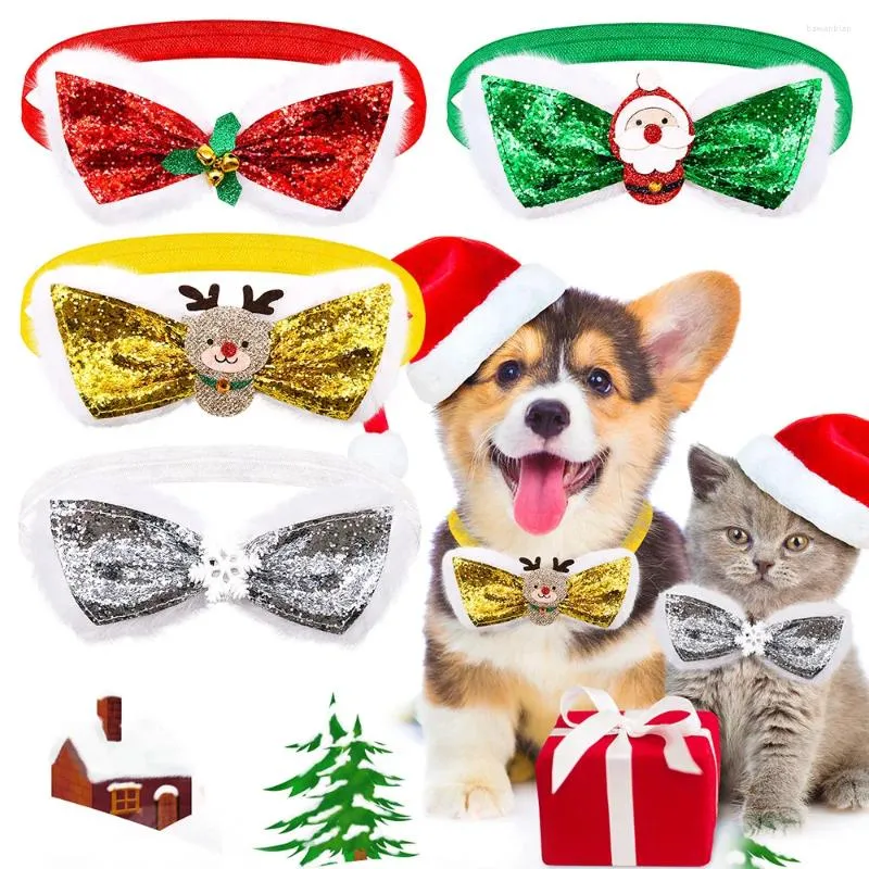 Appareils pour chiens 1pcs Pet Bowtie chiot de Noël Col de noeud papillon