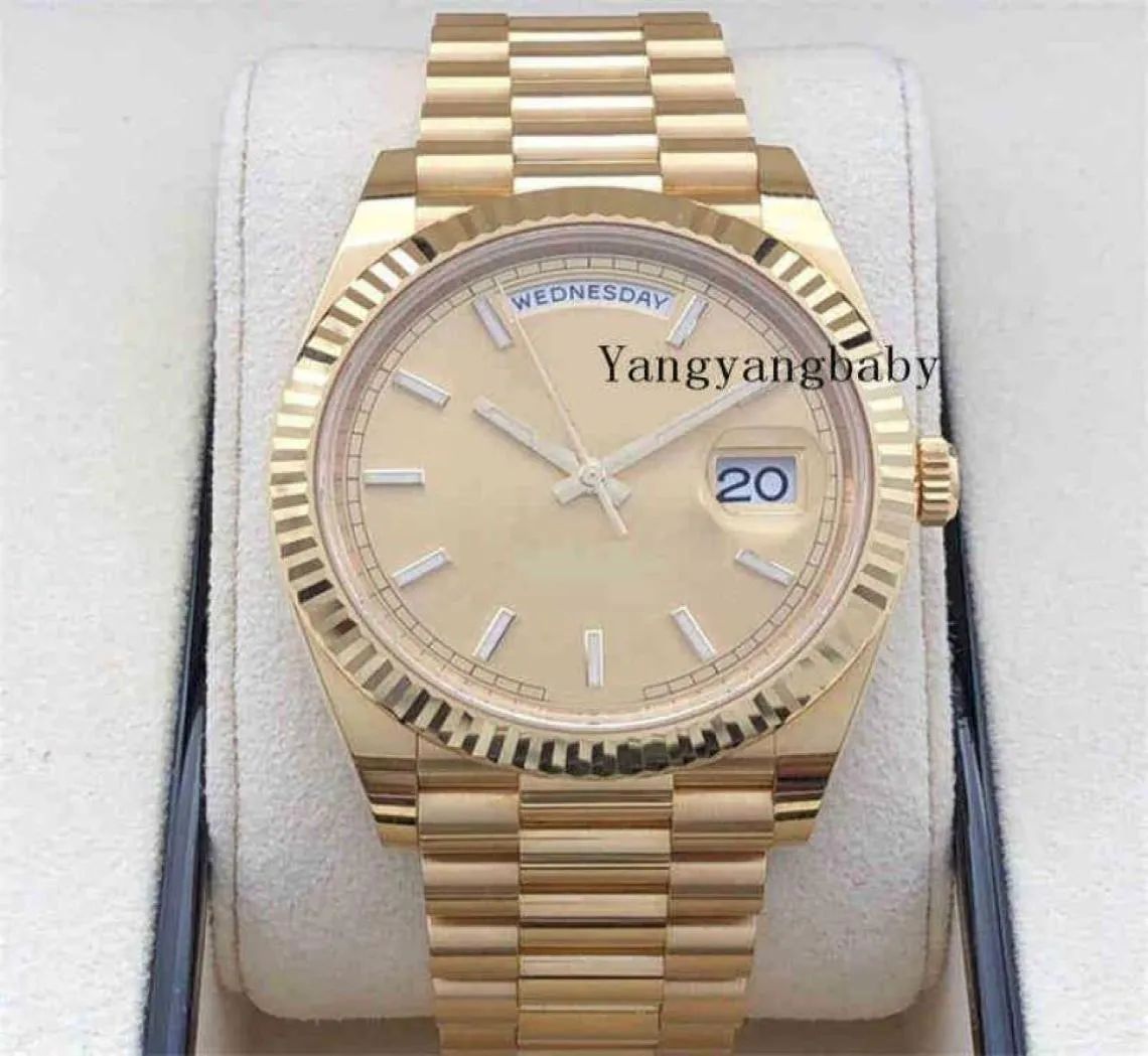 Papiery pudełkowe z VVS1 Watch najwyższej jakości 40 mm Dayton Pridd 18k żółte złoto japońskie ruch automatyczny męski Men039s Watche B P M5833545
