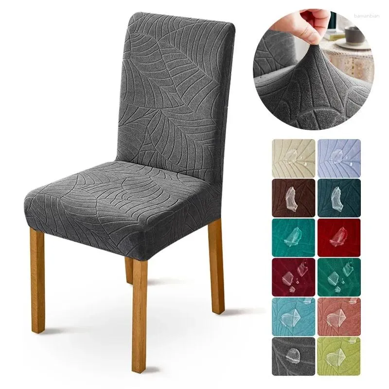 Krzesło obejmują wodoodporne liść jacquard jednoczęściowy okładka elastyczna restauracja solidna stołek przeciw plambarki