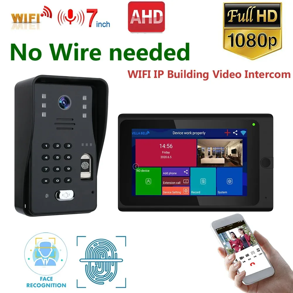 Türklingel Mountainone Smart IP Video Intercom WiFi Video Tür Telefontür Bell WiFi Türklingel Kamera IR Alarm Wireless Überwachungskamera