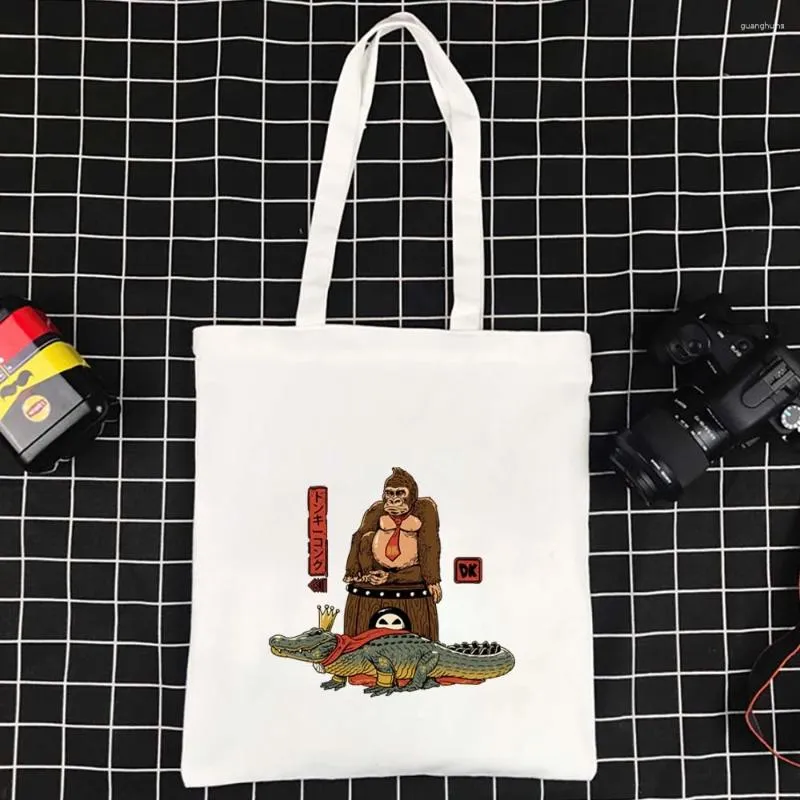 Torby na zakupy supermarket poliester harajuku torba na japońską serię Canvas Tote torebki damskie składane ecobag