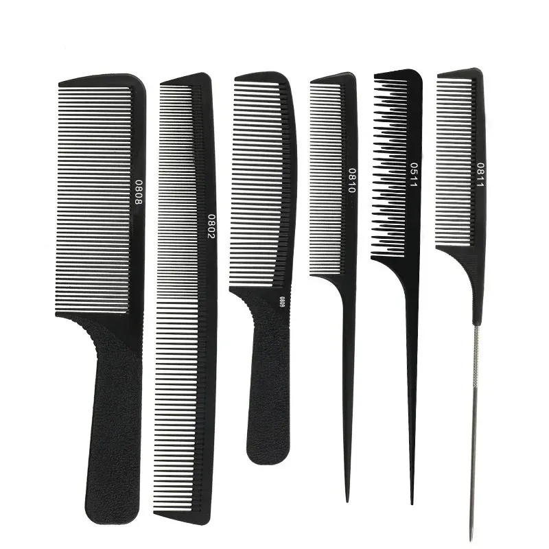 2024 12 Style Anti-statisk frisör Combs trasslade raka hårborstar Girls Ponytail Comb Pro Salong Hair Care Styling Tool för trasslade raka hårborstar