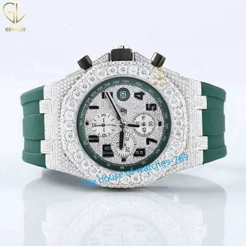 D VVS 스터드 MOISSANITE DIAMOND BUSSDOWN PASS TTER HANDMADE 최고 브랜드 LUMINOUS MEAL EGKTM7UG를위한 Profsional Wrist Watch