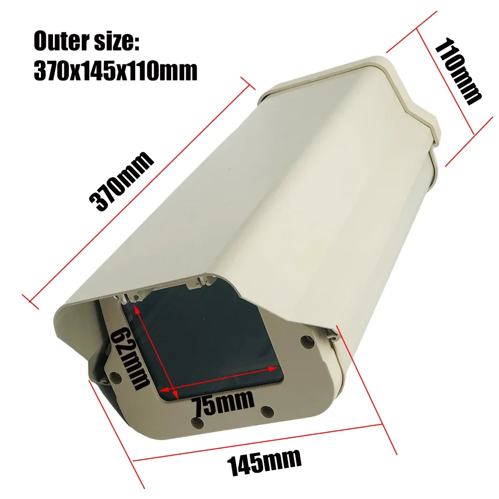 Höljen 12 "IP66 Vattentät CCTV -kamera Höljet täcker Fodral Aluminiumlegering Utomhusfäst hölje för Box Zoom Bullet Security Camera