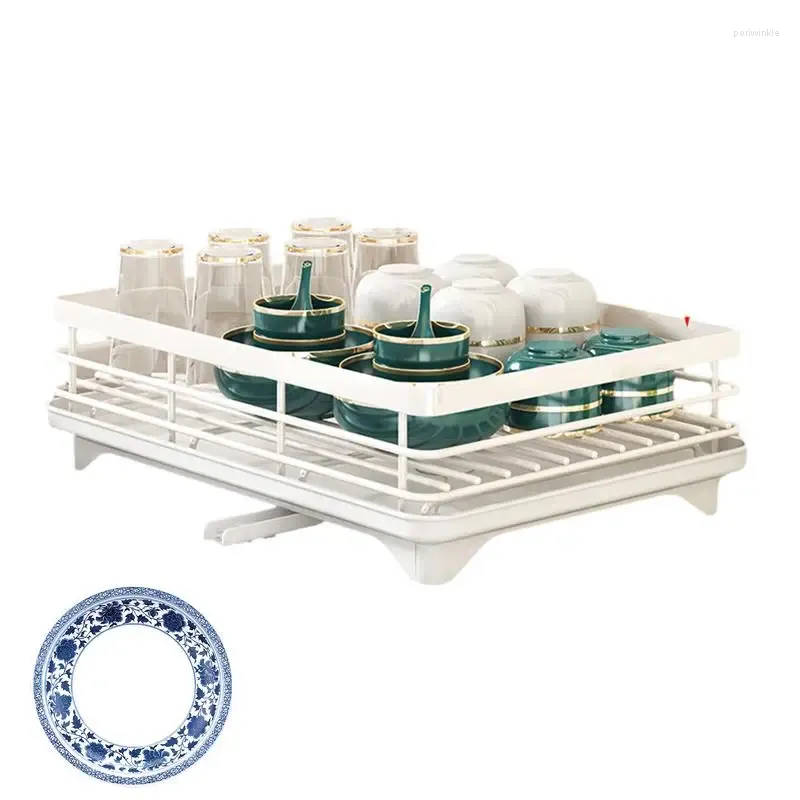 Kitchen Storage Dish Drying Rack Utensil Organizer Shelf Countertop Tableware Dryer Holder Organization For Chopsticks