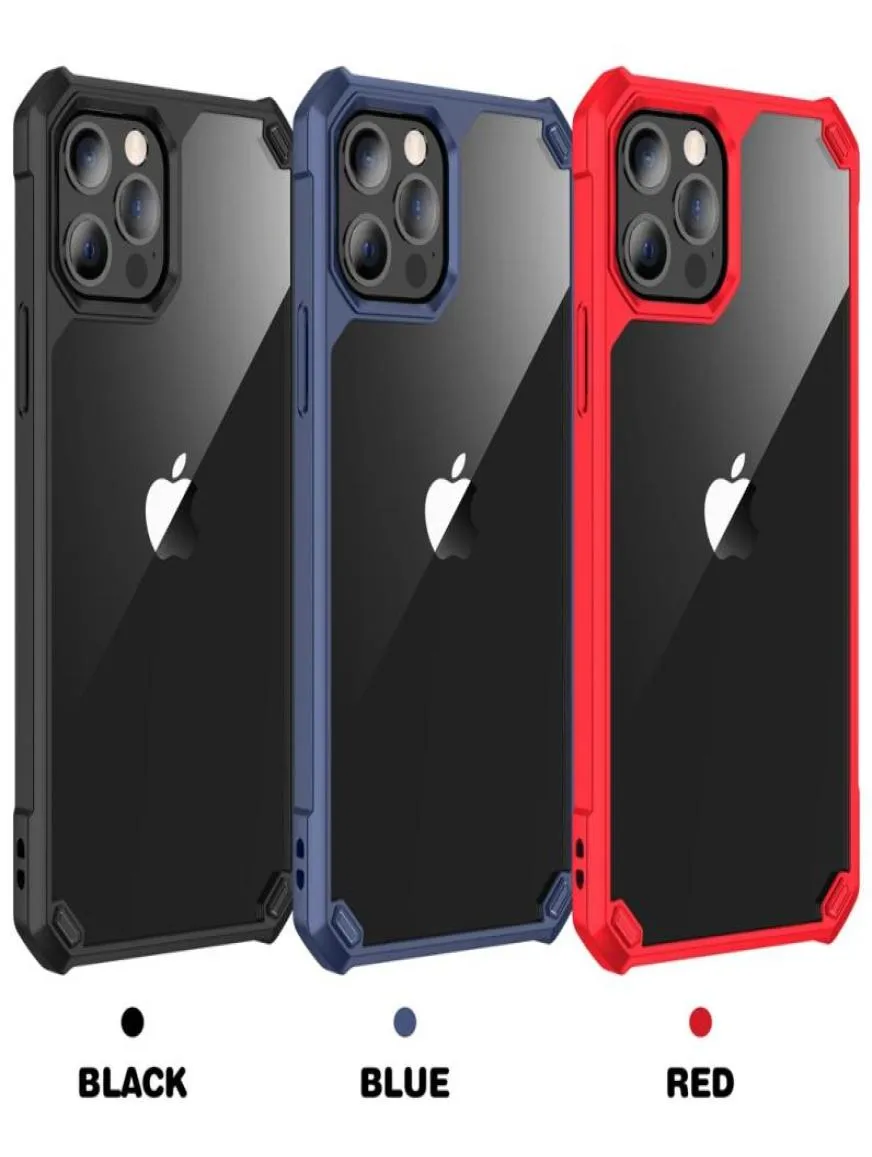 Прозрачный прозрачный гибридный мягкий TPU Hard PC 2 в 1 Shockper Phone Case для iPhone 13 12 Mini 11 Pro Max XR XSX 8 7 плюс Samsung 8599974