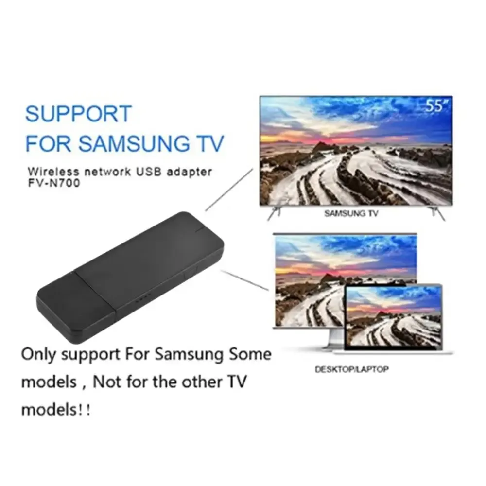 Adattatore Mini 2.4/5G 300 MBPS Adattatore WiFi WLAN LAN USB Adattatore USB PC PC WiFi Ricevitore audio per la smart TV Samsung Wis12abgnx Wis09ABGN
