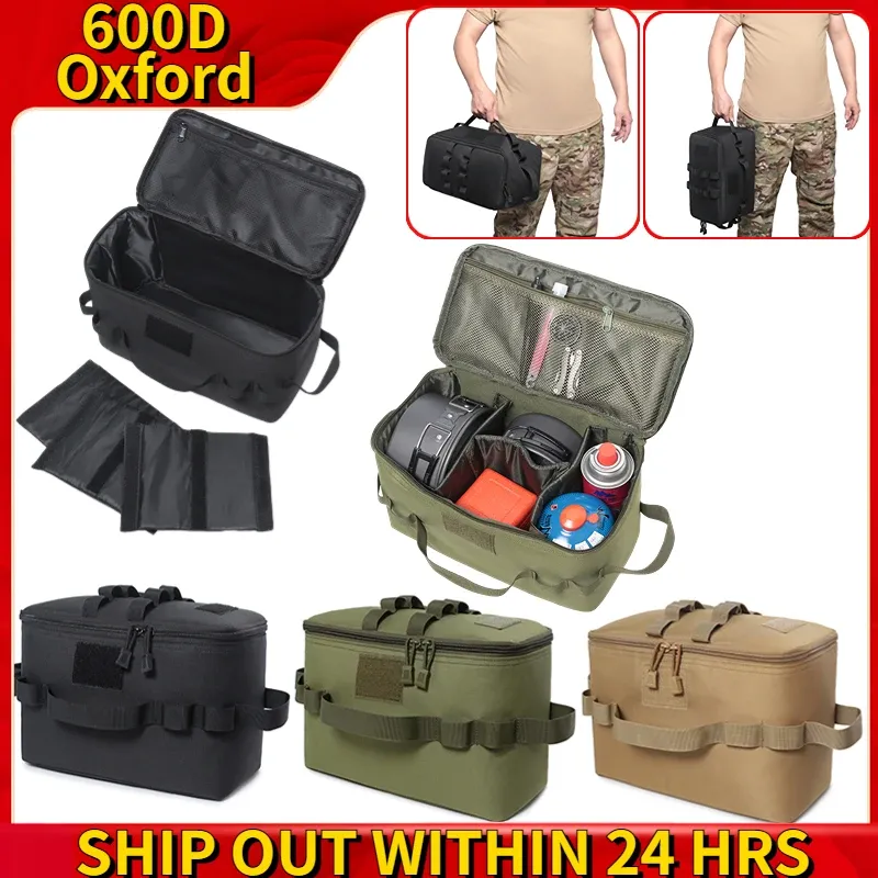 Levert Molle Pouch Outdoor Camping opbergtas mandje gasfornuis pik Pot draagtas picknicktas kookgerei gebruiksvoorwerpen organisator