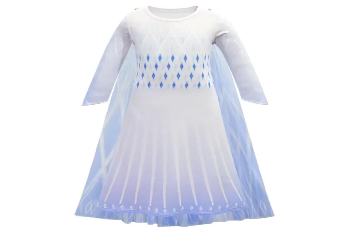 Kids Cosplay Princess Gown Girls Long Sleeve Gradient Color Mesh Dress Kids Prom Clothes Girls Snow Queen Party Perform Costume 068805781