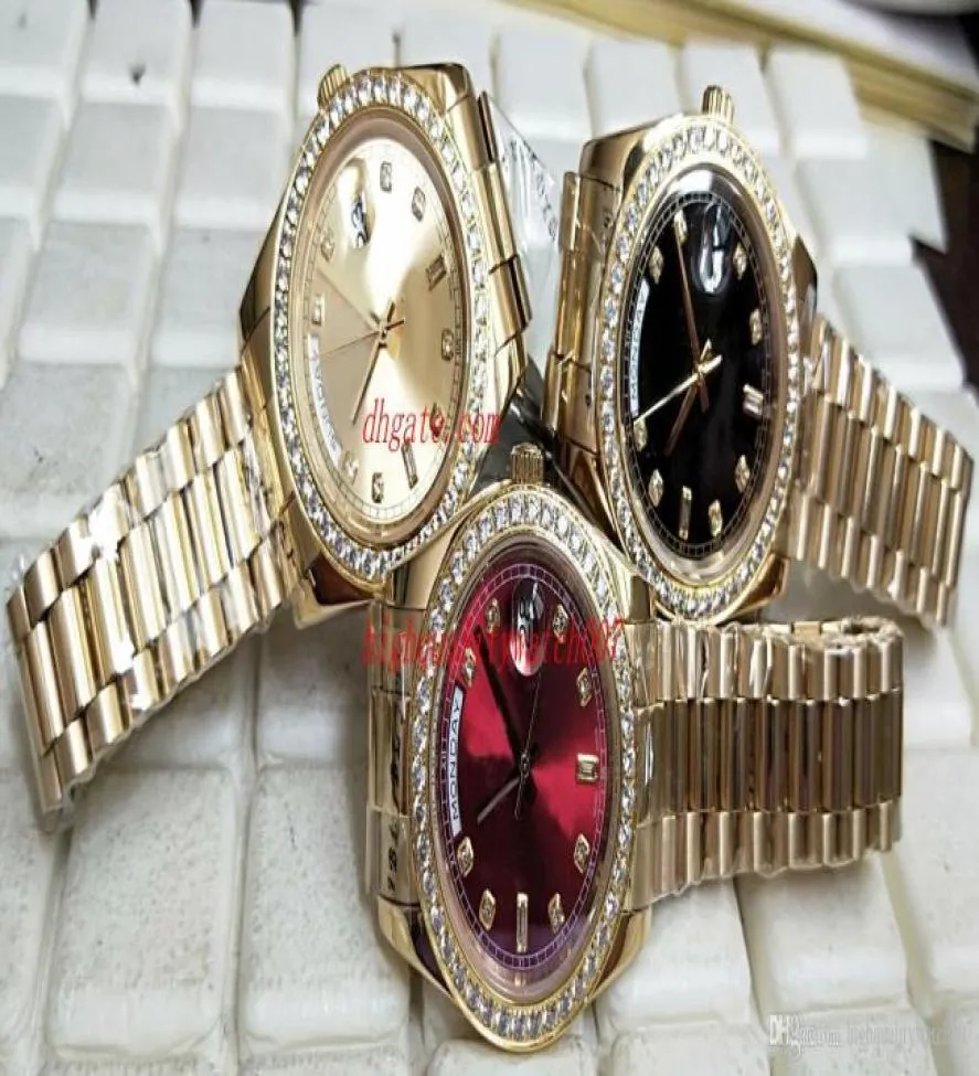 3 Models Fashion Watch 18k Gelbgold 41 mm Diamant Uhren Sapphire Glass Asia ETA 2813 Bewegung Automatische Mens4810250