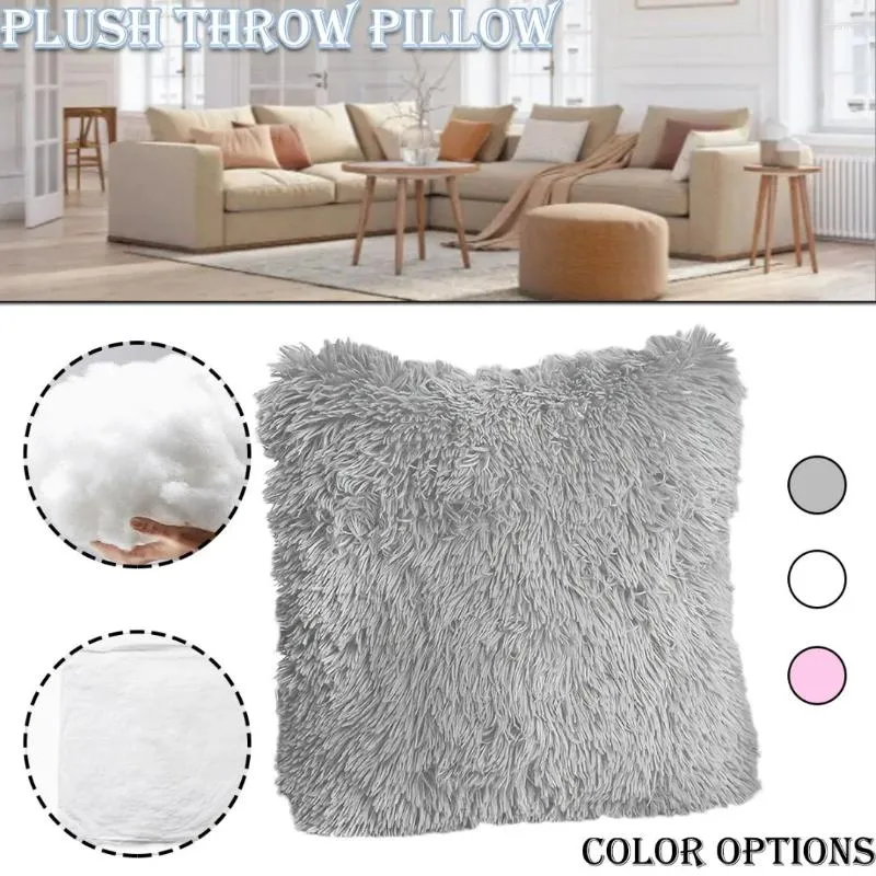Pillow Soft Plush Cover Pillowcase Decorative Throw Covers Fluffy Faux Fur Sofa Home Decor
