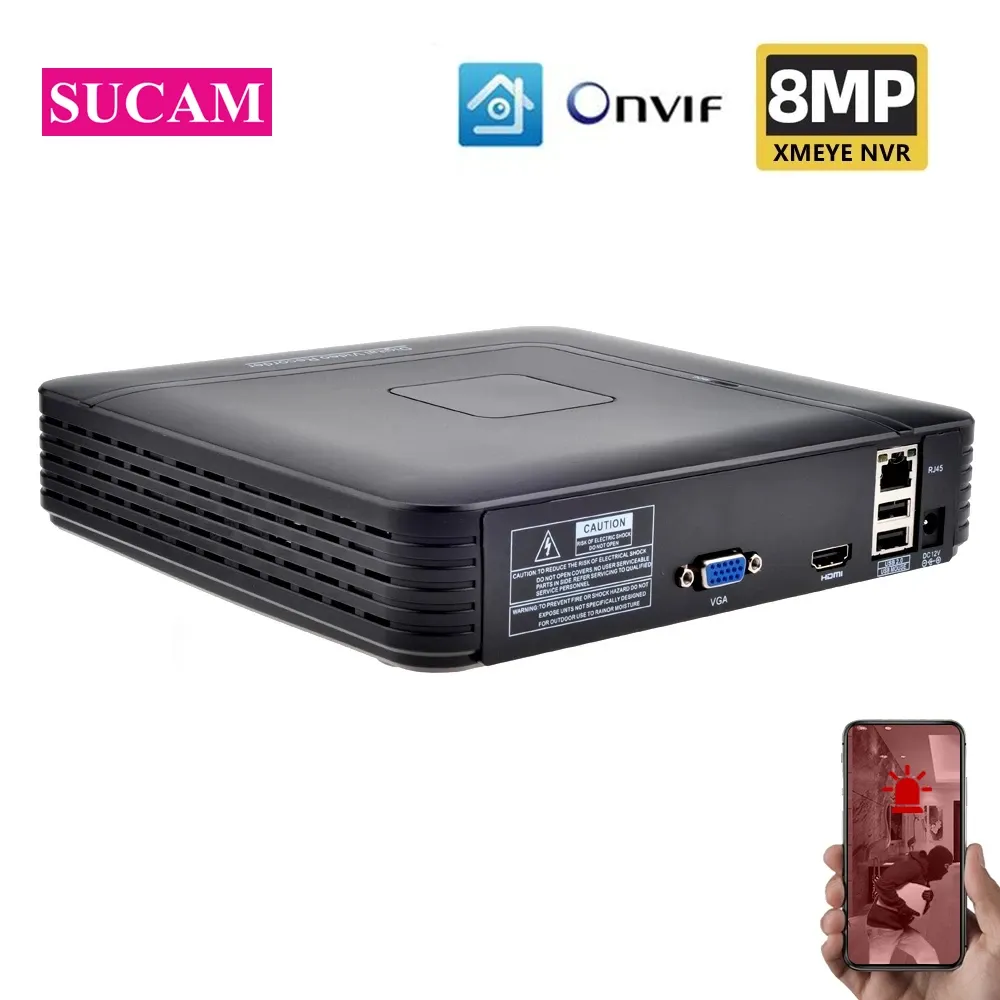 Recorder 9/16/32 Kanal 4K 8MP IP CCTV NVR Xmeye Face Motion Detection Sicherheit H.265 Netzwerkvideocorder für 4MP 5MP 8MP IP -Kamera