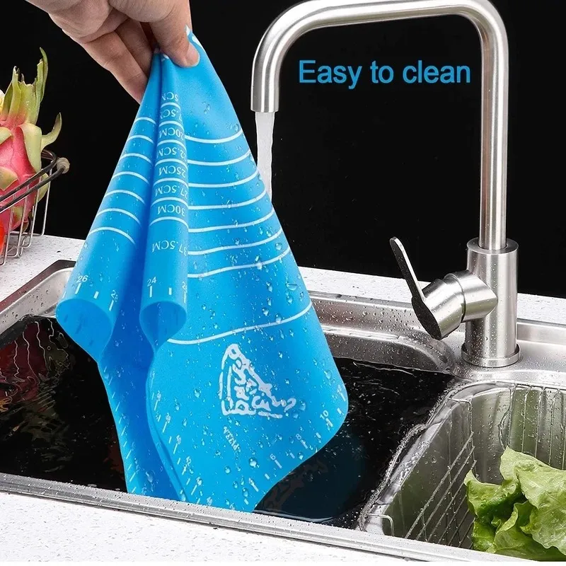 Extra Large Silicone Baking Mat: Multi-Size, Non-Stick Dough Rolling ...