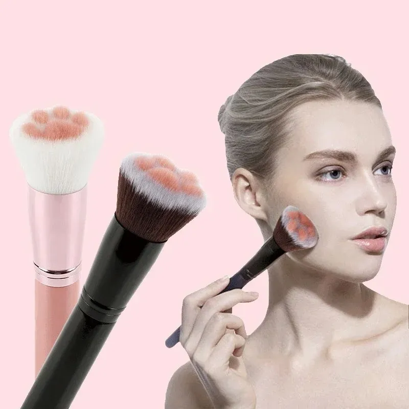 2024 Cat Claw Shape Smakes Smakes Cute Powder Brush Cosmetics Podkład w proszku Blush Ckseshadow Concoreer Brush Pędzer Tool - For Cat Claw