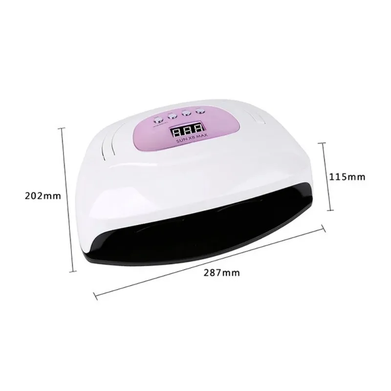 2024 220W SUN X8MAX LED Nail Lamp Light Curing Gel Varnish Polish Manicure Drying UV Lamp Art Sun Power Beauty UV gel nail lamp