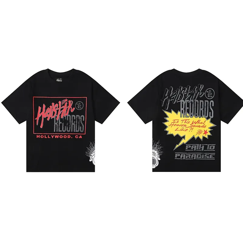 Hellstar Treve Designer T camisetas gráficas roupas de roupa de roupas de vestuário hipster lavado com graffiti de letra impressão de letras