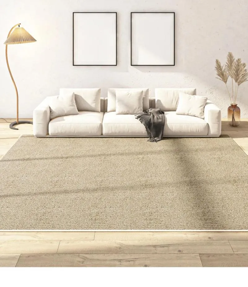 Alfombras E666 Sala de estar simple y lujosa alfombra alfombra estera de piso familiar en frente de la cama