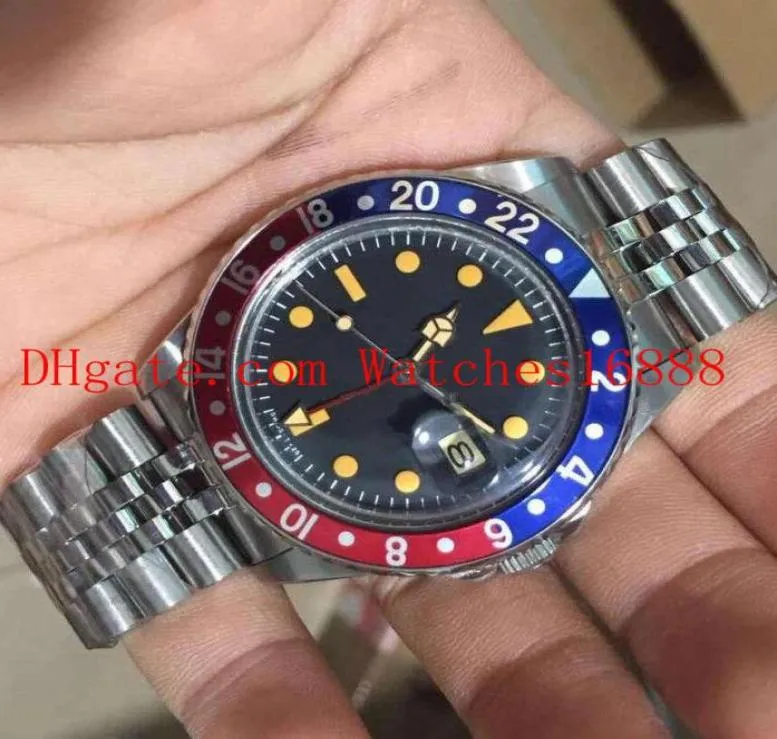 Högkvalitativ 1675 Vintage Black Dial 40mm Mens Watches Asia 2813 Movement Automatic Men039S Casual Wrist Watches3752649