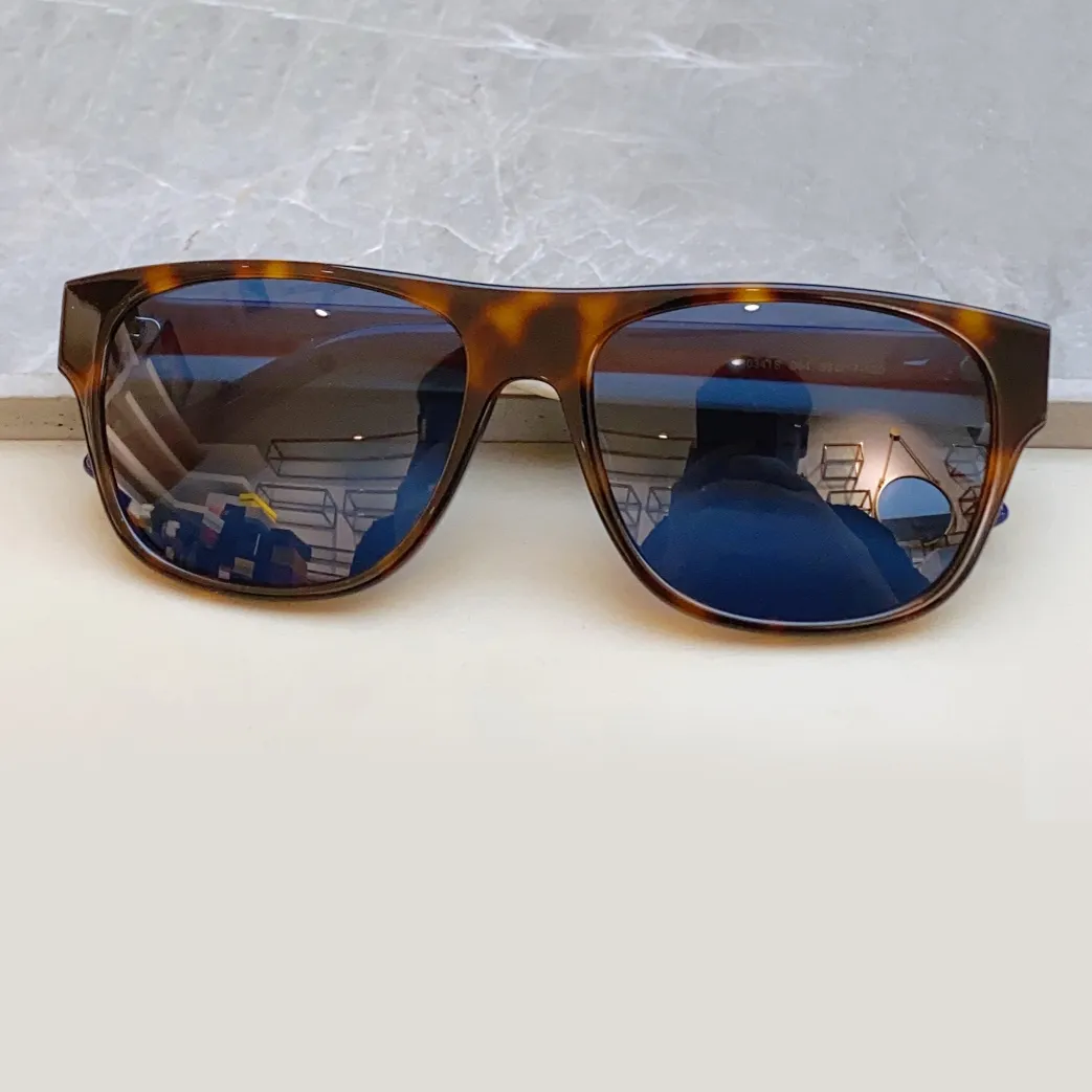 Lunettes de soleil acétate de cadre carré 0341 Havana Blue Men Sounges d'été Gafas de Sol Designer Sunglasses Shades Occhiali da Sole UV400 Protection Eyewear