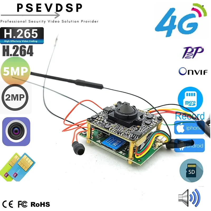 Камеры Wi -Fi 3G 4G SIM -карта 5MP 2MP HD Security Module модуль IP -камеры 1080p CCTV.