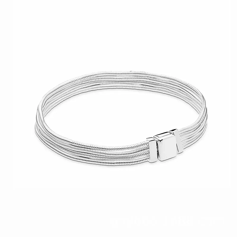Bangles Spring Reflexions Style Multi Snake Chain armbanden voor vrouwen 925 Sterling Silver Pan Sieraden Fit Charms kralen Bracelet