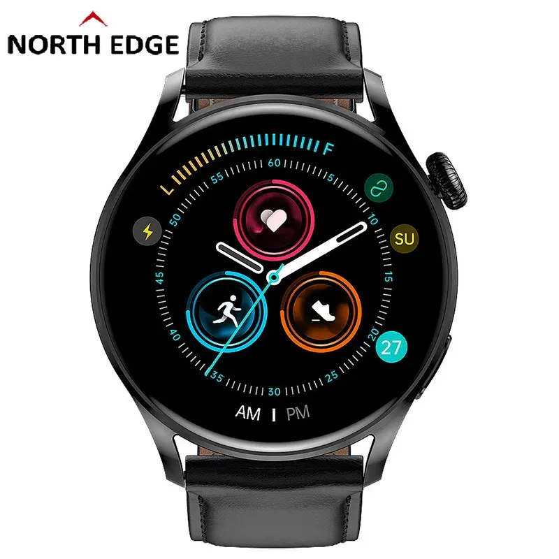 Armband North Edge Smart Watch Men Bluetooth BloodPressure Heart Rate Monitor Alipay Magnetiska laddning av kvinnors armband för Android iOS