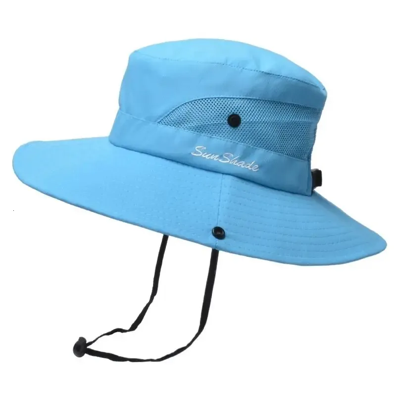 Ouder-kind Sun Fisherman hoed buiten unisex UPF 50 emmer hoed mannen vrouwen grote brede randwandelhoed kinderen panama hoed 240327