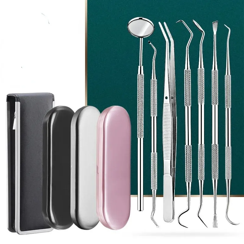 2024 5st Dental Tool Set Mouth Mirror Pincezers Probe Dental Kit Instrument Dental Pick Dentist Förbered Tool Tooth Cleaning Tool - Dental