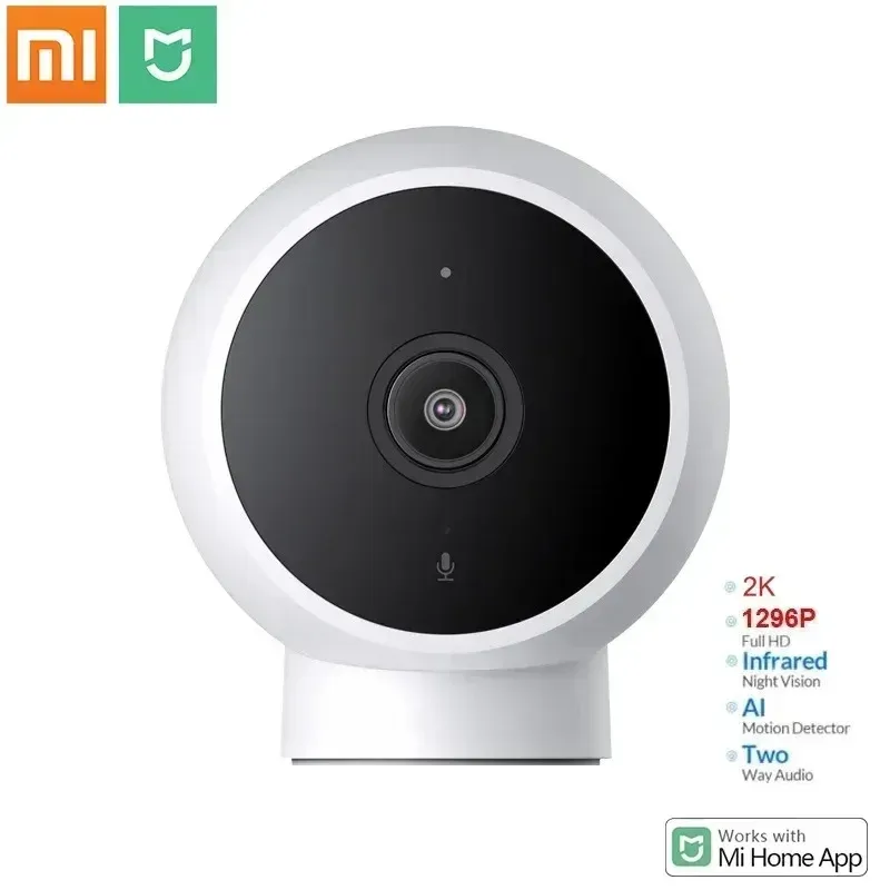 Telecamere Xiaomi Smart IP Camera standard Edizione Standard 2K HD Night Vision Night CCTV VOCE Intercom AI allarme Base magnetico Wifi Home Videcam