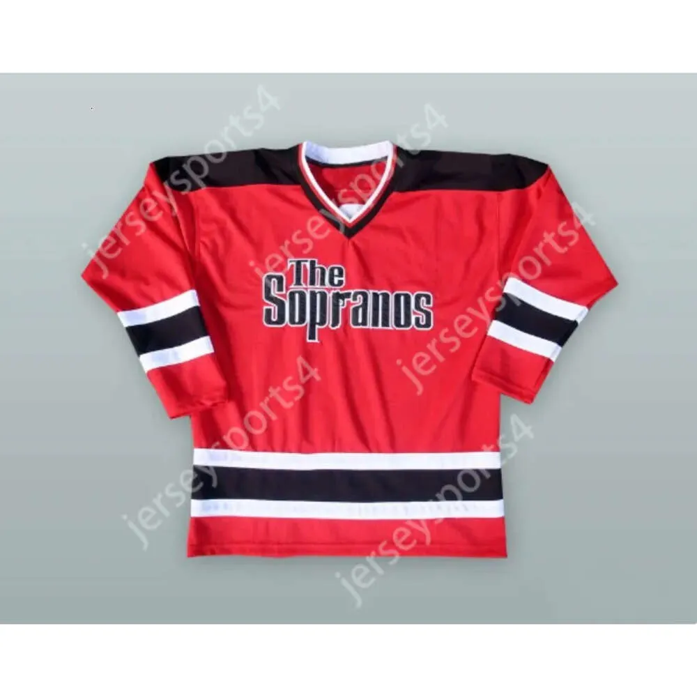 GDSIR Custom The Sopranos Red Hockey Jersey New Top ED S-M-L-XL-XXL-3XL-4XL-5XL-6XL