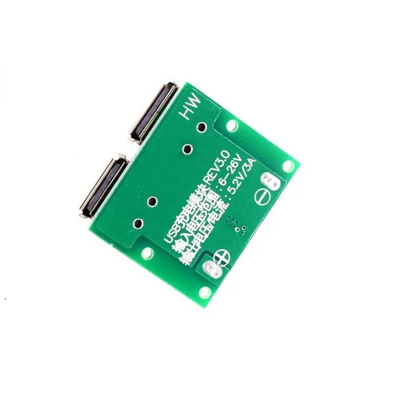 2024 9V 12V 24V till 5V DC-DC Stig ner laddningseffektmodulen Dual USB Output Buck Voltage Board 3A Bilavgiftsladdningsregulator 6-26VFor Dual USB Output Buck