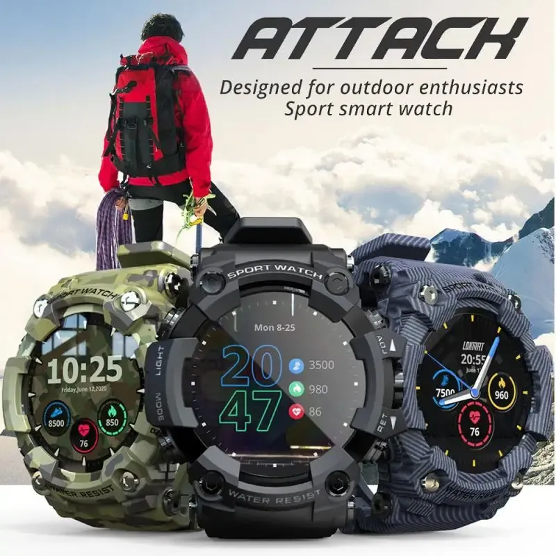 Orologi attaccare Smart Watch Touch Screen Fitness Tracker Smartwatch Monitoraggio della frequenza cardiaca Orologio impermeabile per Android iOS