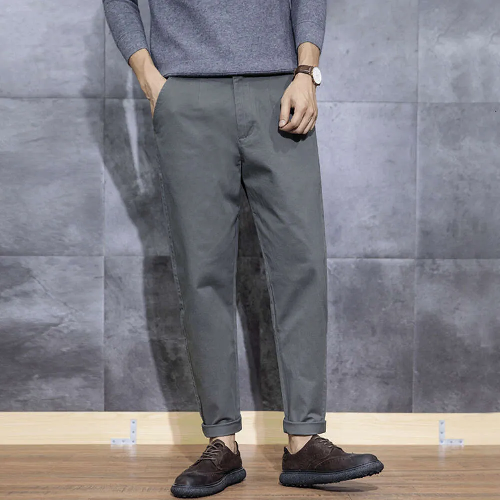 Spring and Autumn Straight Tube Casual Pants for Men, Loose Cotton Workwear Long Pants for Men, Slim Fit 2024 New Versatile Men's Pants