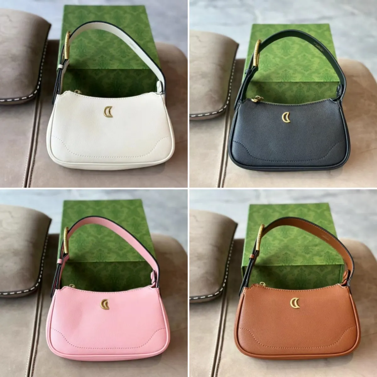 New Leather Classic Fashion Handbag Designer Classic Practical Light Luxury Exquisite Shoulder Bag Solid Color High-End Atmosphere Simple Beautiful Handbag