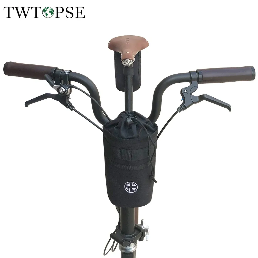 Sacchetti twtopse bandiera britannica sacca per bici pieghevole per brompton 3sixty fnhon sp8 resistente all'acqua 1050d manubrio in bicicletta sella sacca posteriore