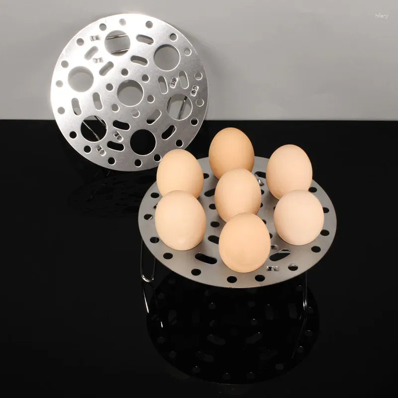 Calderas dobles 304 espesas de acero inoxidable vaporizador de huevo para el hogar aislados rejilla pequeña plegable plegable