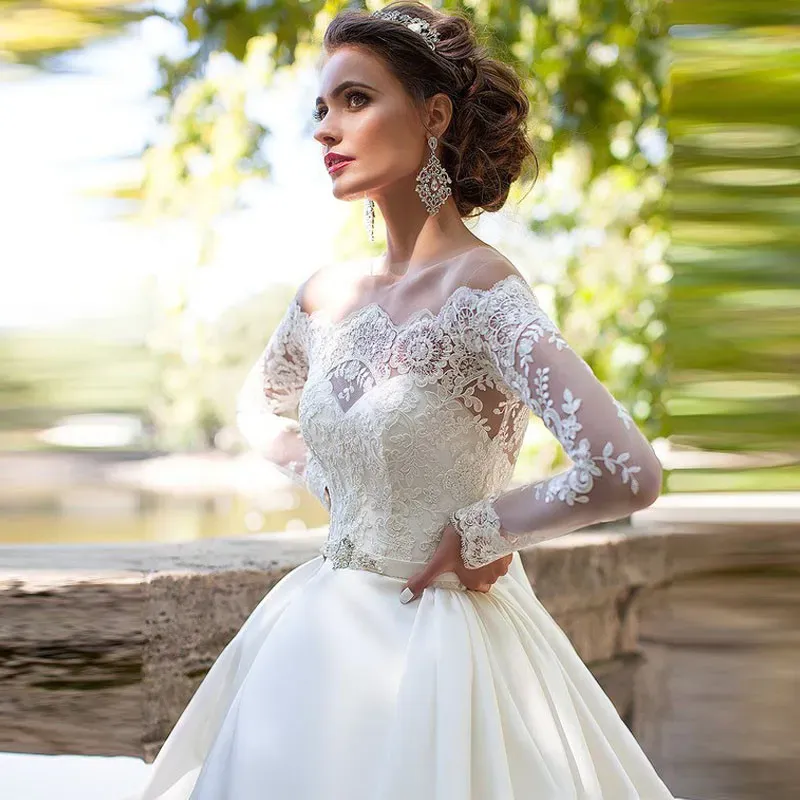 Robes 2019 Vente chaude Robes de mariée Vestido Novia OFF the épaule robe de mariée robe de mariée