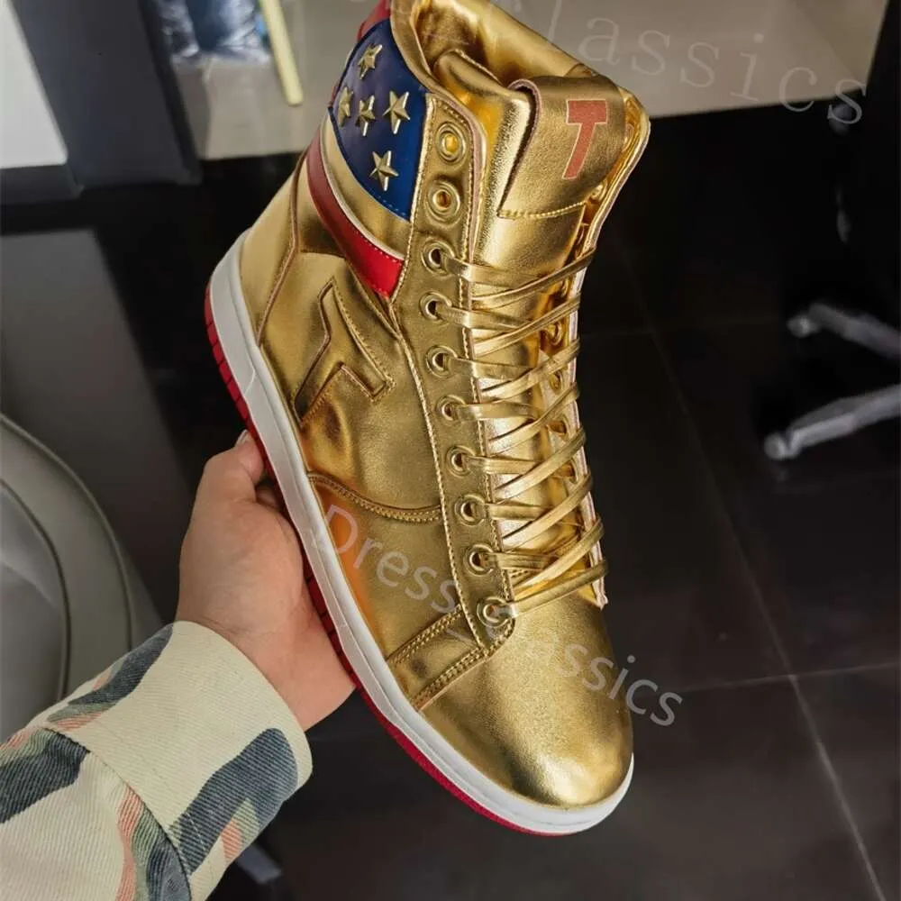 T-Designer Running Shoes kid shoe Sneakers basketball The Never Surrender High-Tops TS Gold Custom Men Outdoor Comfort Sport Trendy Lace-up T TRUMP SNEAKERS run shoe