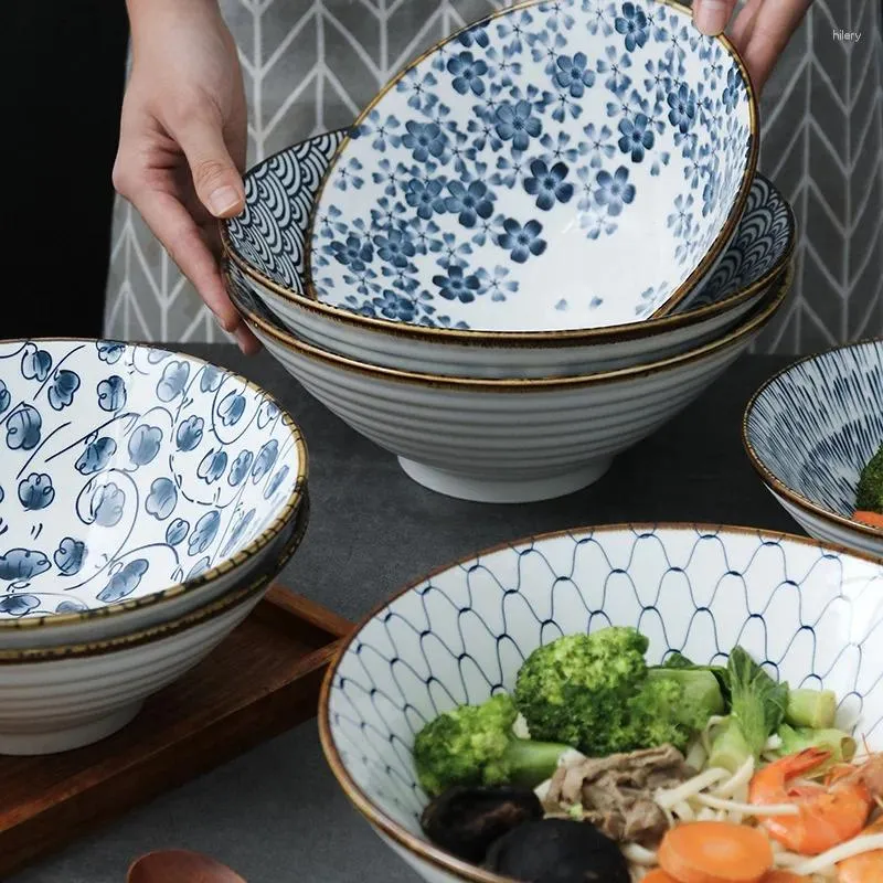 Skålar 8 i japansk ramen skål sallad ris pasta soppa nudel bordsartiklar keramiska kreativa kök servis redskap 1 st