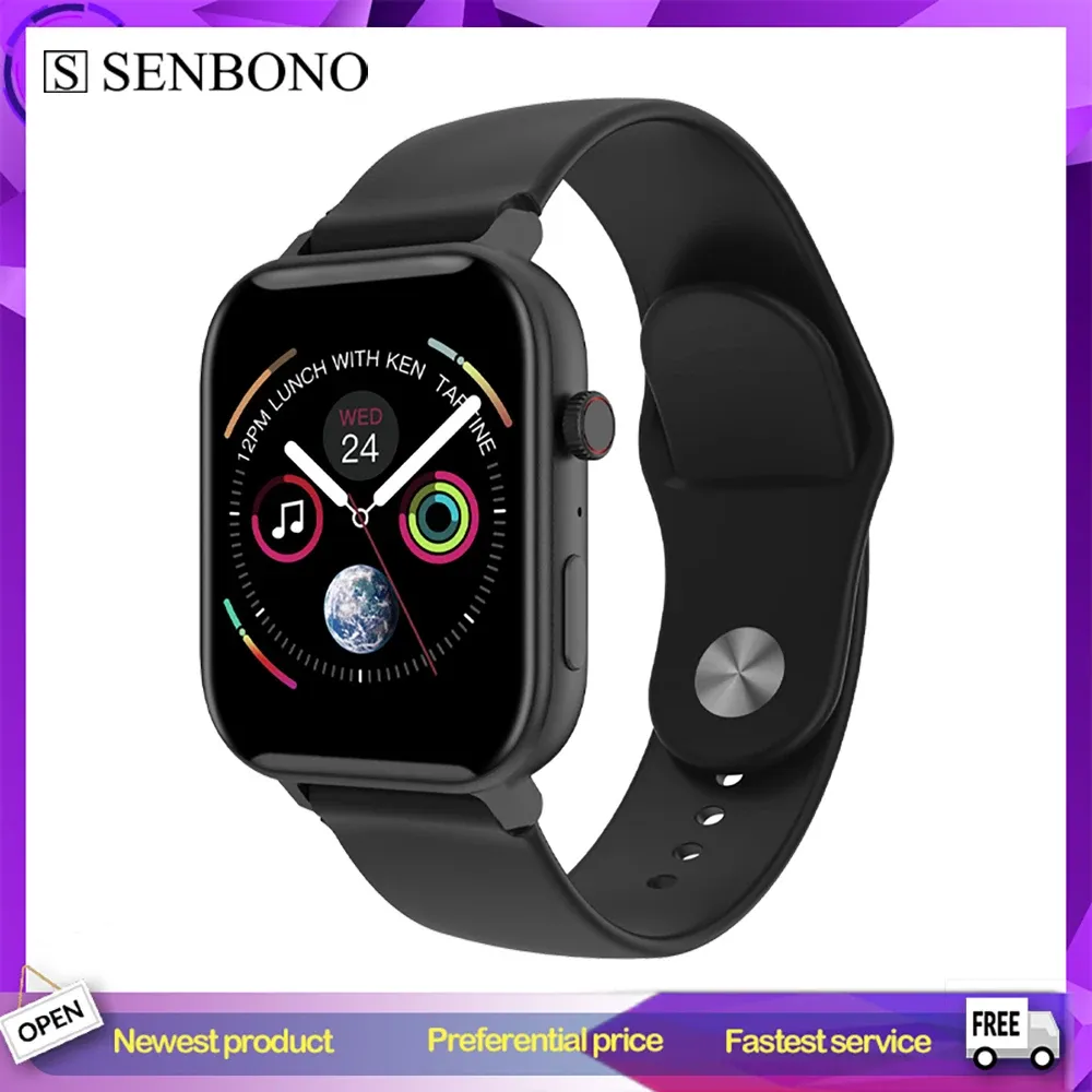 Watches SENBONO Men's Smart Watch Bluetooth Answer Dial Call IP67 Waterproof Watches Music play Photo Control Sport Smartwatch Women+Box